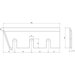 Medienos smulkintuvo peilis 280x100x10 WCB00714