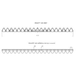 Viršutinis peilis 1,45 m, 19 sekcijų, Reform 110422207KR