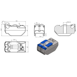 Plaktukas 2+2 antgaliais Seppi SC17602084