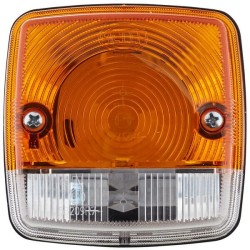 Case - IH 640 2BE003014251 Krypties ir padėties apšvietimas 21W, kvadratinis, 12V, gintaras/skaidrus, užsukamas, 84x84mm, Hella