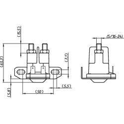 Solenoidinis jungiklis 12V/50 didelio našumo 1187361120