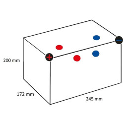 Akumuliatorius 12 V 50 Ah 815 A AGM Red Top RTU 4.2 Optima 804250