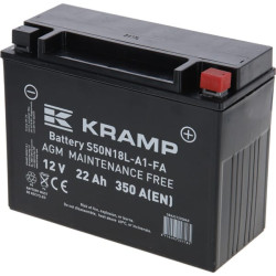 Akumuliatorius 12V 22Ah 350A uždarytas Kramp SBA2212350KR