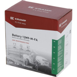 Akumuliatorius 12V 9Ah 130A uždarytas Kramp SBA912130KR