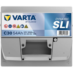 Akumuliatorius 12V 54Ah 530A C30 VARTA Dynamic SLI 554400053