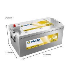 Akumuliatorius 12V 210Ah 1200A A1 VARTA Promotive AGM 710901120
