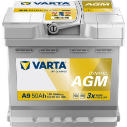 Akumuliatorius 12V 50Ah 540A A9 VARTA Dynamic AGM 550901054