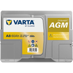 Akumuliatorius 12V 60Ah 680A A8 VARTA Dynamic AGM 560901068