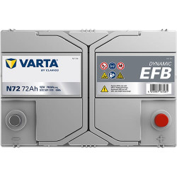 Akumuliatorius 12V 72Ah 760A N72 VARTA Dynamic EFB 572501076