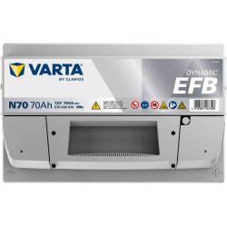 Akumuliatorius 12V 70Ah 760A N70 VARTA Dynamic EFB 570500076