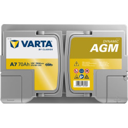 Akumuliatorius 12V 70Ah 760A VARTA Dynamic AGM A7 570901076