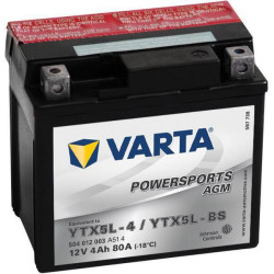 Akumuliatorius 12V 4Ah 80A AGM Powersports VARTA 504012008I314PS