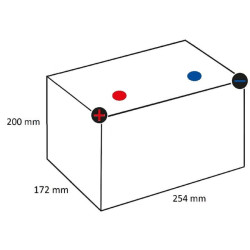 Akumuliatorius 12V 55Ah 765A AGM su geltonu dangteliu YTS ​​4.2 Optima 812254