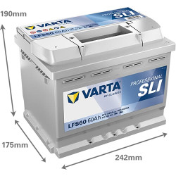 Akumuliatorius 12V 60Ah 540A LFS60 VARTA Professional starteris 930060054