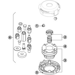 Žoliapjovės galvutė TapNGo EL109 Easyload 109mm su adapterio varžtais M10x1 kairinis sriegis su vidiniu sriegiu ir M12x1.5 kairi