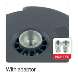 Žoliapjovės galvutė TapNGo EL130 Easyload 130 mm su adapterio varžtais M8x1.25 kairinis išorinis sriegis ir M10x1.25 kairinis vi