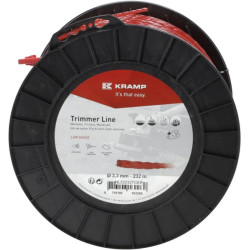 Žoliapjovės valas Ø 3,3 mm, 232 m, susuktas, tylus, raudonas, Kramp NL33232TCKR