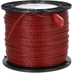 Žoliapjovės valas Ø 3,3 mm, 232 m, susuktas, tylus, raudonas, Kramp NL33232TCKR