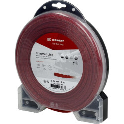 Žoliapjovės valas Ø 2,4 mm, 88 m, susuktas, tylus, raudonas, Kramp NL2488TCKR
