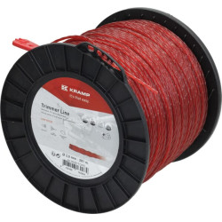 Žoliapjovės valas Ø 3 mm, 281 m, susuktas, tylus, raudonas, Kramp NL30281TCKR