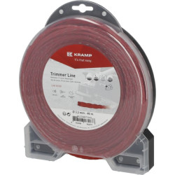 Žoliapjovės valas Ø 3,3 mm 46 m, susuktas, tylus, raudonas, Kramp NL3346TCKR