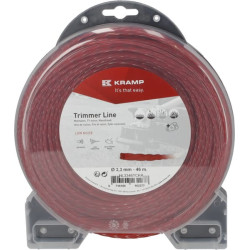 Žoliapjovės valas Ø 3,3 mm 46 m, susuktas, tylus, raudonas, Kramp NL3346TCKR