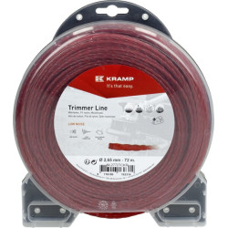 Žoliapjovės valas Ø 2,65 mm, 72 m, susuktas, tylus, raudonas, Kramp NL2772TCKR