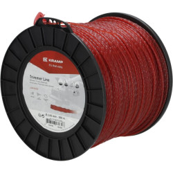 Žoliapjovės valas Ø 2,65 mm, 360 m, susuktas, tylus, raudonas, Kramp NL27360TCKR