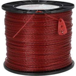 Žoliapjovės valas Ø 2,65 mm, 360 m, susuktas, tylus, raudonas, Kramp NL27360TCKR