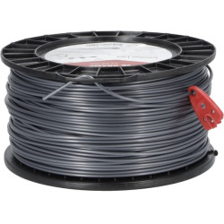 Žoliapjovės valas Ø 3 mm, 164 m, apvalus, titano spalvos, pilkas, Kramp NL30164TRKR