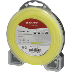 Žoliapjovės valas Ø 3,3 mm, 9 m, apvalus, geltonas, Kramp NL339RKR