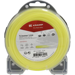 Žoliapjovės valas Ø 3,3 mm, 9 m, apvalus, geltonas, Kramp NL339RKR