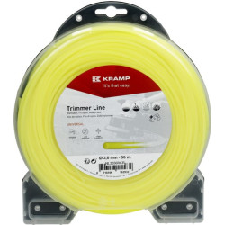 Žoliapjovės valas Ø 3 mm, 56 m, apvalus, geltonas, Kramp NL3056RKR
