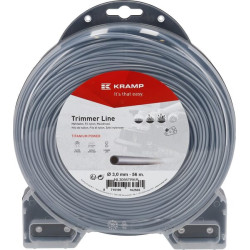 Žoliapjovės valas Ø 3 mm, 56 m, apvalus, titano Power, pilkas, Kramp NL3056TRKR