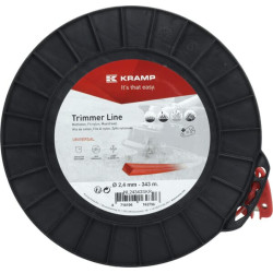 Žoliapjovės valas Ø 2,4 mm, 343 m, kvadratinis, raudonas, Kramp NL24343SKR