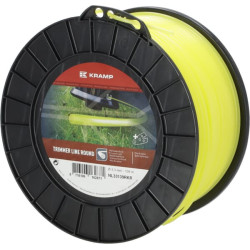 Žoliapjovės valas Ø 3,3 mm, 139 m, apvalus, geltonas, Kramp NL33139RKR