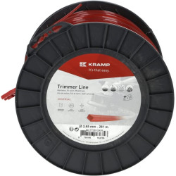 Žoliapjovės valas Ø 2,65 mm, 281 m, kvadratinis, raudonas, Kramp NL27281SKR