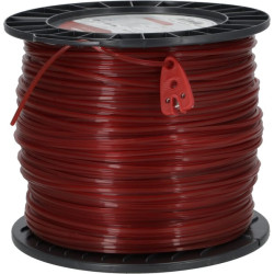 Žoliapjovės valas Ø 2,65 mm, 281 m, kvadratinis, raudonas, Kramp NL27281SKR