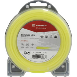 Žoliapjovės valas Ø 2,65 mm, 15 m, apvalus, geltonas, Kramp NL2715RKR