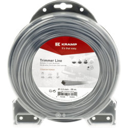 Žoliapjovės valas Ø 2,5 mm, 59 m, kvadratinis, titano Power, pilkas, Kramp NL2559TSKR