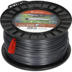 Žoliapjovės valas Ø 2,5 mm, 236 m, apvalus, titano Power, pilkas, Kramp NL25236TRKR