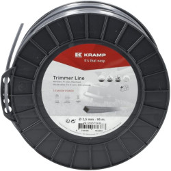 Žoliapjovės valas Ø 3,5 mm, 95 m, kvadratinis, titano Power, pilkas, Kramp NL3595TSKR