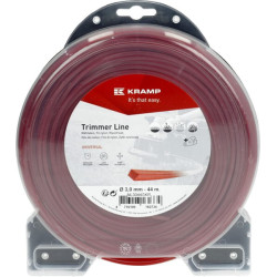 Žoliapjovės valas Ø 3 mm, 44 m, kvadratinis, raudonas, Kramp NL3044SKR