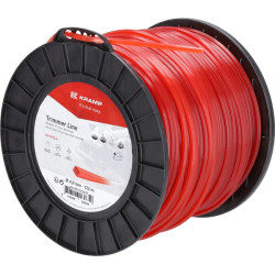 Žoliapjovės valas Ø 4 mm, 122 m, kvadratinis, raudonas, Kramp NL40122SKR