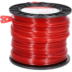 Žoliapjovės valas Ø 4 mm, 122 m, kvadratinis, raudonas, Kramp NL40122SKR