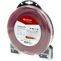 Žoliapjovės valas Ø 4 mm, 25 m, kvadratinis, raudonas, Kramp NL4025SKR