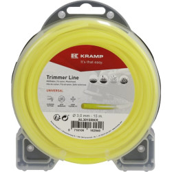 Žoliapjovės valas Ø 3 mm, 15 m, apvalus, geltonas, Kramp NL3015RKR