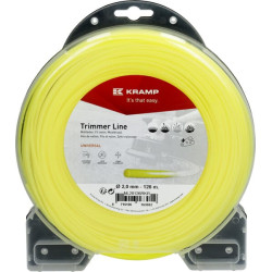Žoliapjovės valas Ø 2 mm, 126 m, apvalus, geltonas, Kramp NL20126RKR