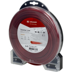 Žoliapjovės valas Ø 2,4 mm, 69 m, kvadratinis, raudonas, Kramp NL2469SKR