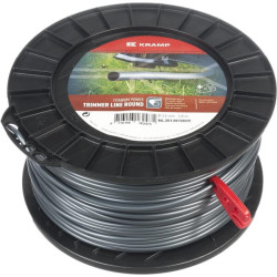 Žoliapjovės valas Ø 3,5 mm, 120 m, apvalus, titano Power, pilkas, Kramp NL35120TRKR